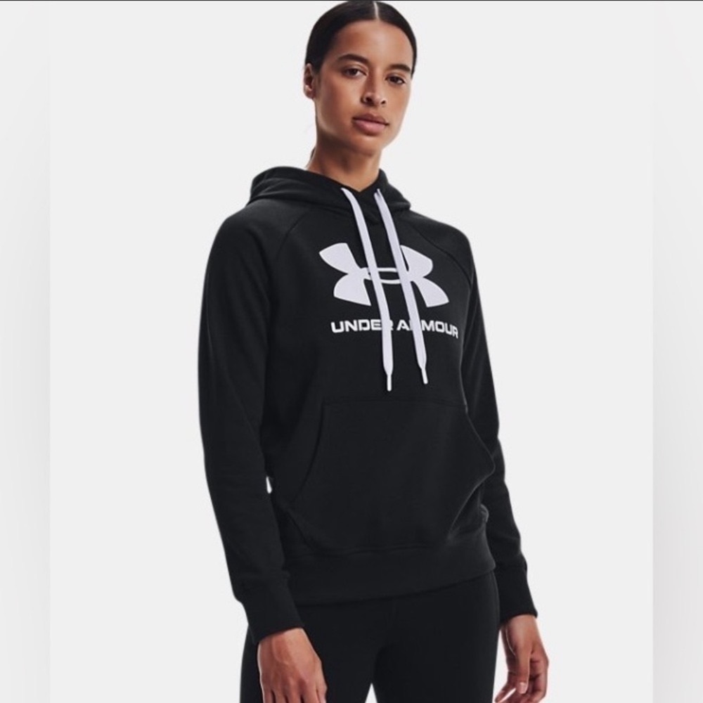 Women Under Armour Rival Fleece Logo Hoodie Sweater Medium - Picture 3 of 9